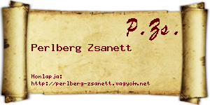 Perlberg Zsanett névjegykártya